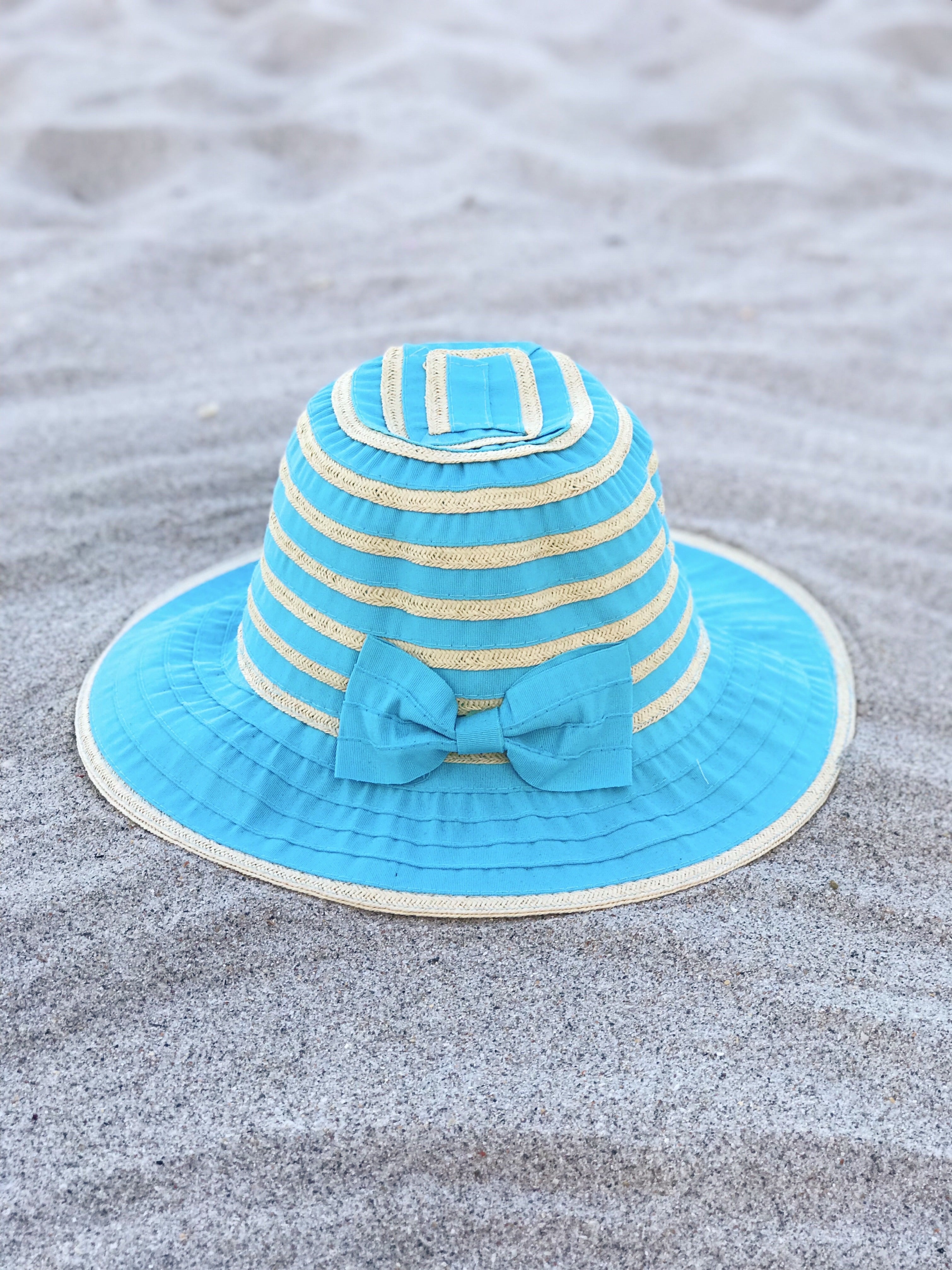 Ribbon Bow Travel Sun Hat for Easy Vacation Comfort - Rosetta Creative Boutique